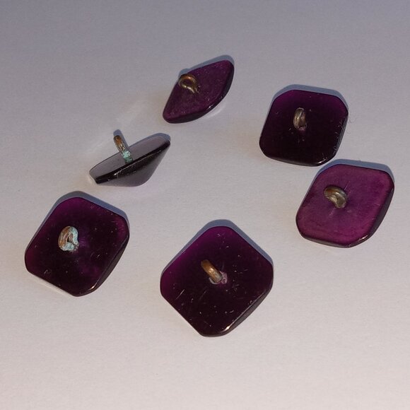 6 Purple Vintage Sewing Buttons - Picture 12 of 12